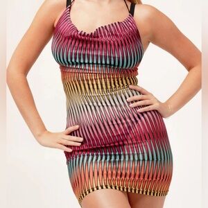 Multicolor Striped cover up